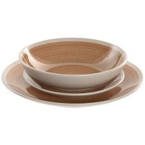 Geschirr Home ESPRIT Weiß Orange Steingut 18 Stücke
