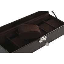 Jewelry box Home ESPRIT Beige Dark brown Polyurethane Crystal MDF Wood 30 x 10 x 8 cm