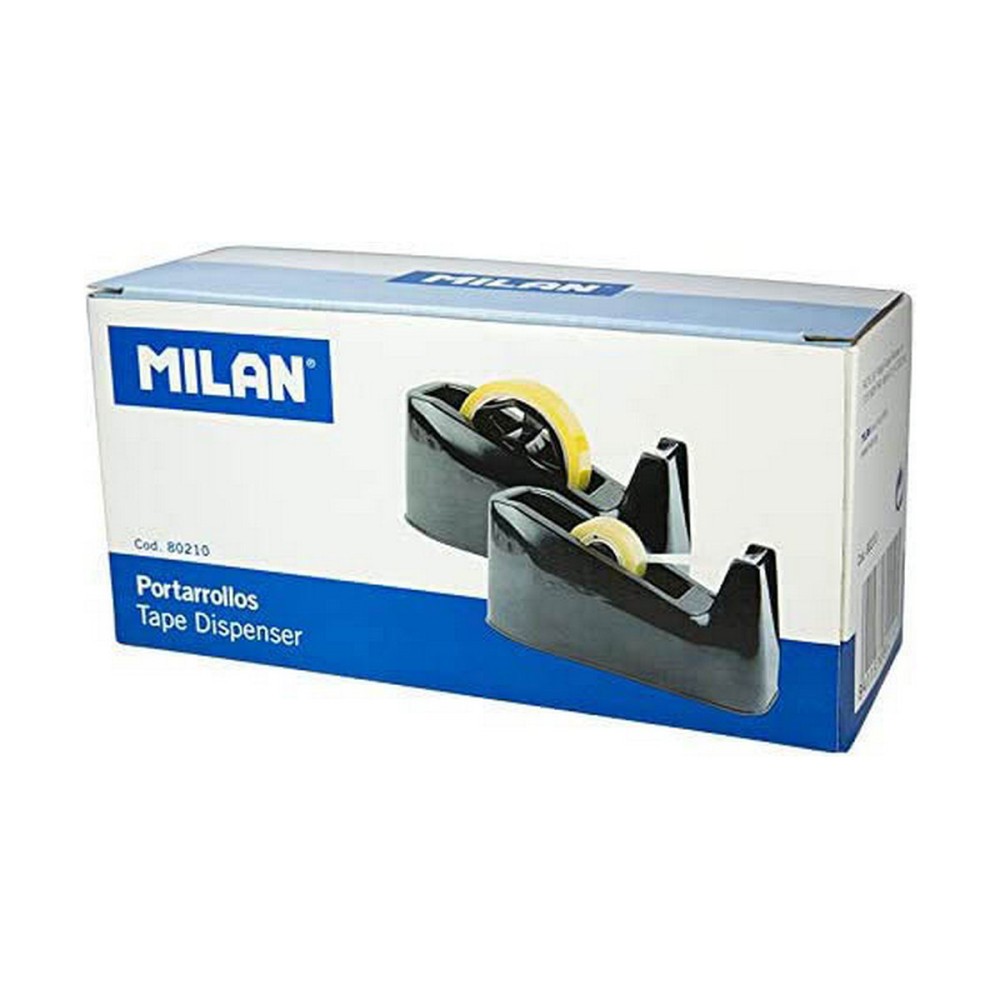 Klebebandabroller Milan Adapter Double 33-66 m Schwarz PVC