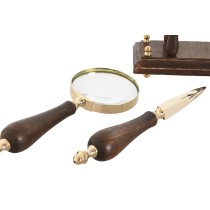 Loupe Home ESPRIT Laiton Bois de manguier 25 x 7 x 11 cm