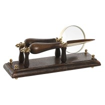 Lupe Home ESPRIT Messing Mango-Holz 25 x 7 x 11 cm