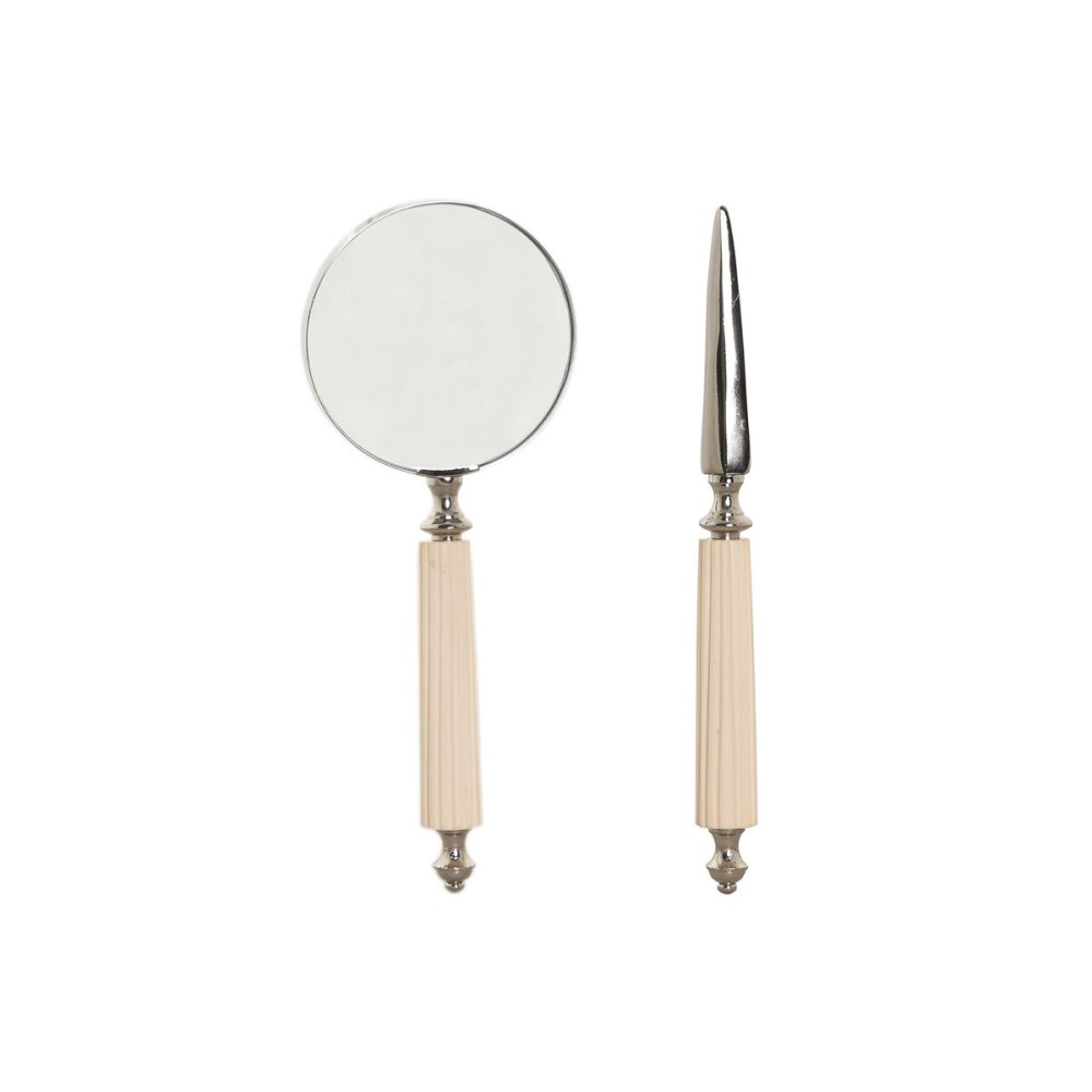 Loupe Home ESPRIT Verre Acier Os 8 x 8 x 30 cm