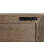 Wanddekoration Home ESPRIT Weiß natürlich blumig 60 x 2,5 x 60 cm (4 Stücke)