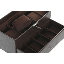 Jewelry box Home ESPRIT Brown Polyurethane Crystal MDF Wood 27,5 x 11 x 15 cm
