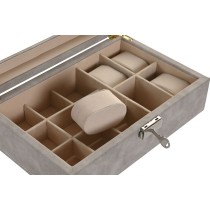 Boîte à bijoux Home ESPRIT Marron Gris Polyuréthane Bois MDF 25,00, X 16,5 X 8 CM