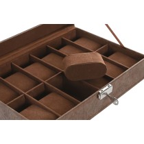 Jewelry box Home ESPRIT Brown Polyurethane Crystal MDF Wood 30 x 20 x 8 cm