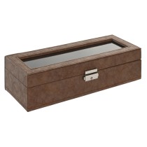 Boîte à bijoux Home ESPRIT Marron Polyuréthane Verre Bois MDF 30 x 10 x 8 cm