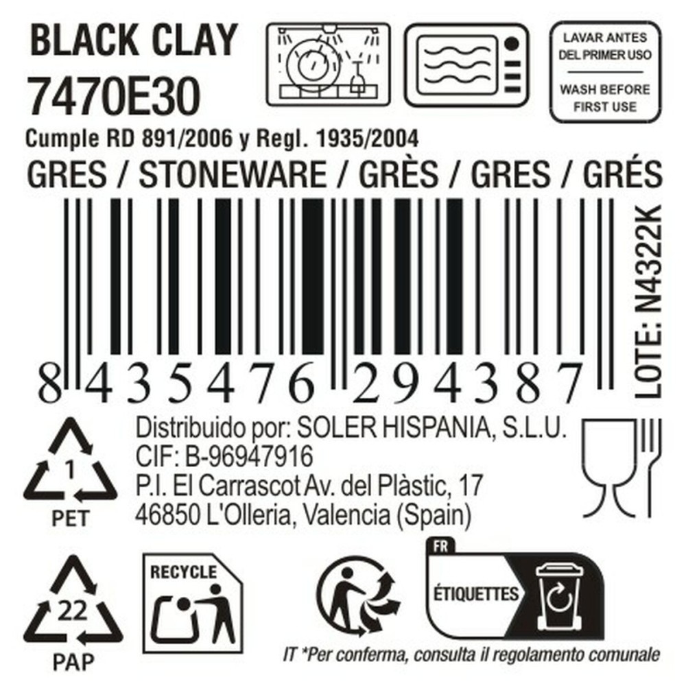 Kop La Mediterránea Black clay (24 Stück)