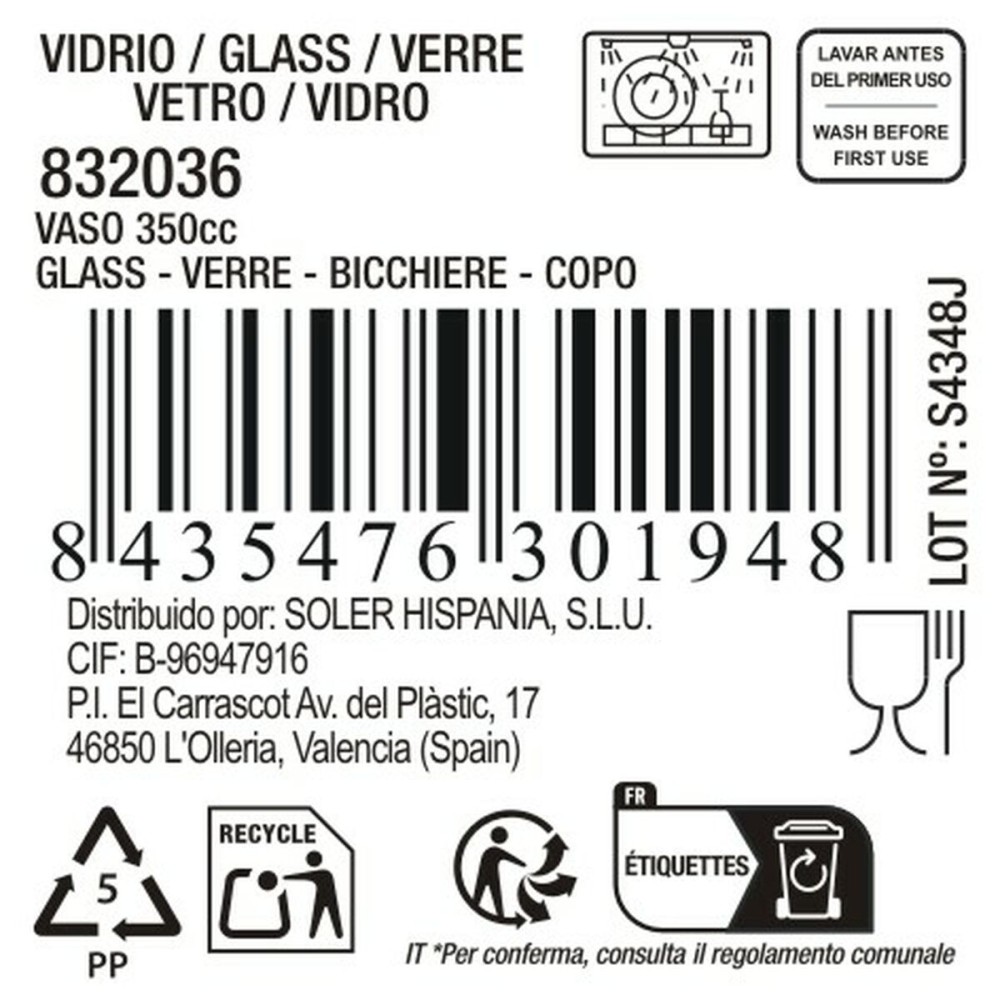 Verre d'eau La Mediterránea Coliseo (48 Unités)
