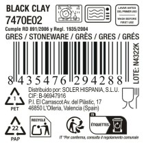 Flat Plate La Mediterránea Black clay