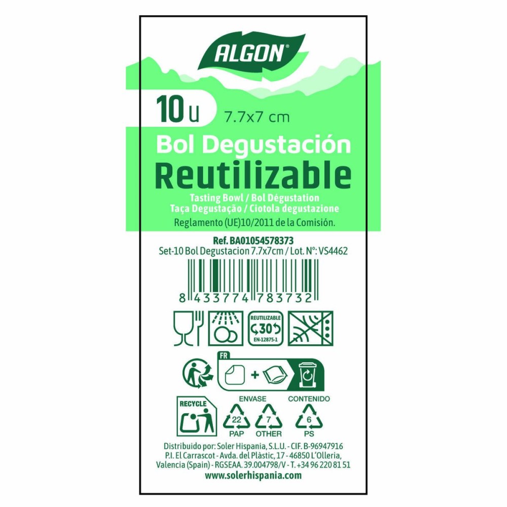 Bol pour Apéritifs Algon 10 Pièces (24 Unités)