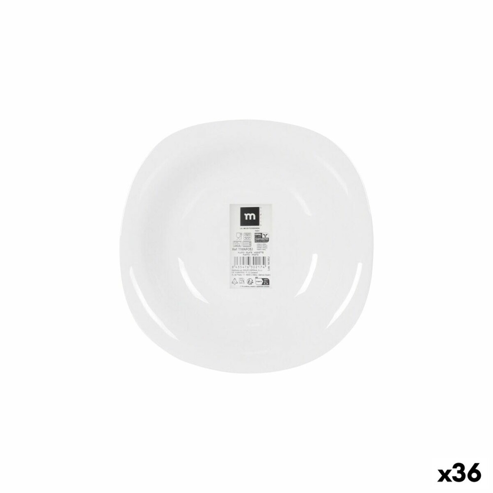 Deep Plate La Mediterránea Palaos 21 x 21 x 3,5 cm (36 Units)