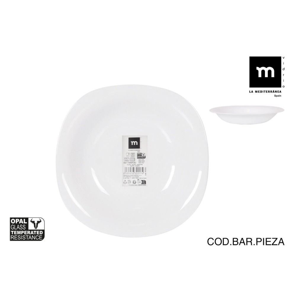 Deep Plate La Mediterránea Palaos 21 x 21 x 3,5 cm (36 Units)