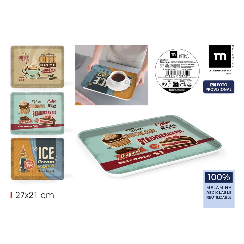 Plateau La Mediterránea 27 x 21 cm (18 Unités)