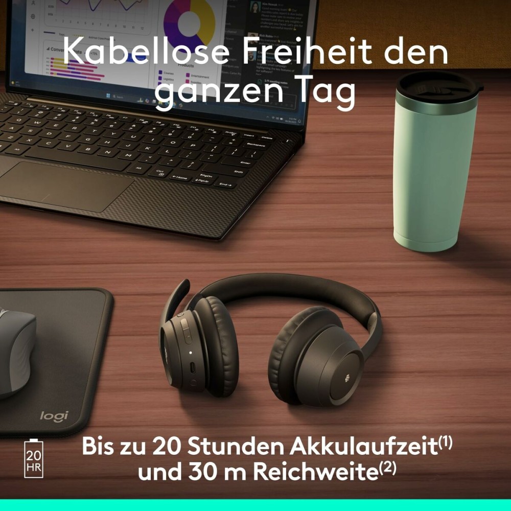 Kopfhörer Logitech 981-001458 Schwarz