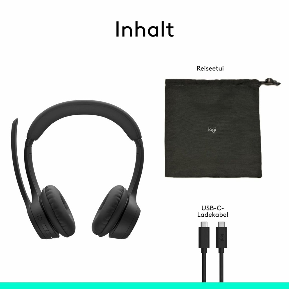Kopfhörer Logitech 981-001458 Schwarz