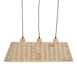 Suspension Noir Naturel Fer 220-240 V 77 x 27 x 92 cm