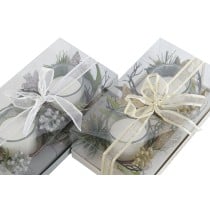 Kerzen-Set DKD Home Decor Gold Silberfarben Weihnachten 10 x 10 x 7 cm (2 Stück)