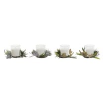 Kerzen-Set DKD Home Decor Gold Silberfarben Weihnachten 10 x 10 x 7 cm (2 Stück)