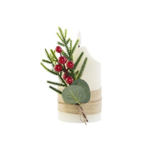 LED Kerze DKD Home Decor Weiß 7 x 7 x 12 cm (AA)