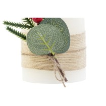 LED Kerze DKD Home Decor Weiß 7 x 7 x 12 cm (AA)
