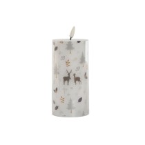LED Kerze DKD Home Decor Weiß Bunt 7.5 x 7.5 x 15 cm 7,5 x 7,5 x 15 cm (AA)