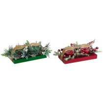 Bougie DKD Home Decor Rouge Vert 5,5 x 5,5 x 6,5 cm (2 Unités)