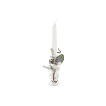 Ensemble de Bougies DKD Home Decor Blanc Noël 21 x 10 x 5 cm 2 x 2 x 20 cm (4 Pièces)