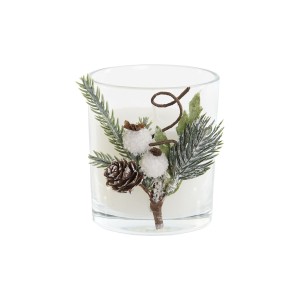 Kerze DKD Home Decor Weiß Weihnachten 10,5 x 8,5 x 8,5 cm
