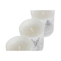 Kerze DKD Home Decor Weiß Weihnachten 5 x 5 x 6 cm (3 Stück)