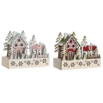 Weihnachtsschmuck DKD Home Decor Rot Rosa 21 x 9,5 x 19 cm (2 Stück)