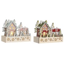 Weihnachtsschmuck DKD Home Decor Rot Rosa 21 x 9,5 x 19 cm (2 Stück)