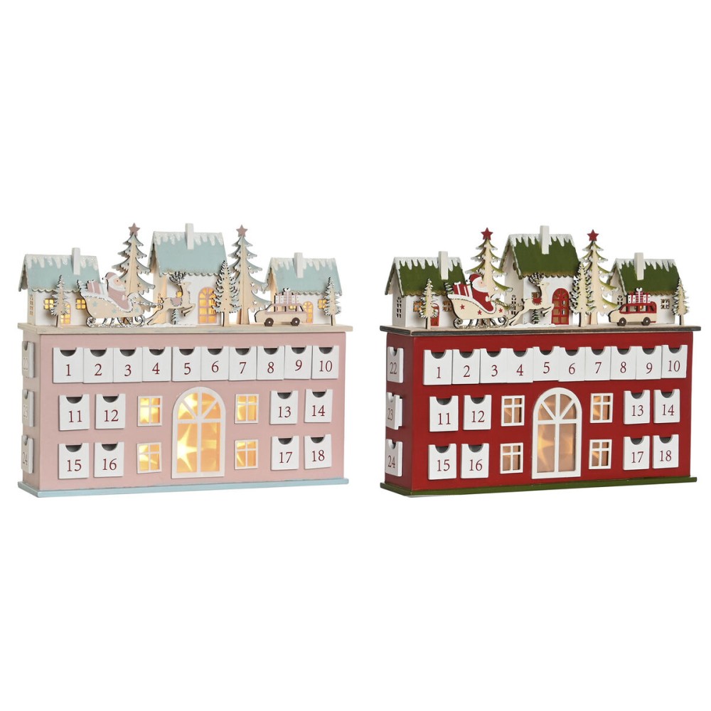 Calendrier de l’Avent DKD Home Decor Bois 37,5 x 8,5 x 31 cm (2 Unités)