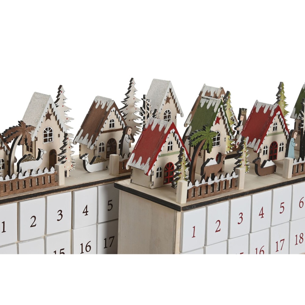 Calendrier de l’Avent DKD Home Decor Bois 45 x 11 x 23 cm (2 Unités)
