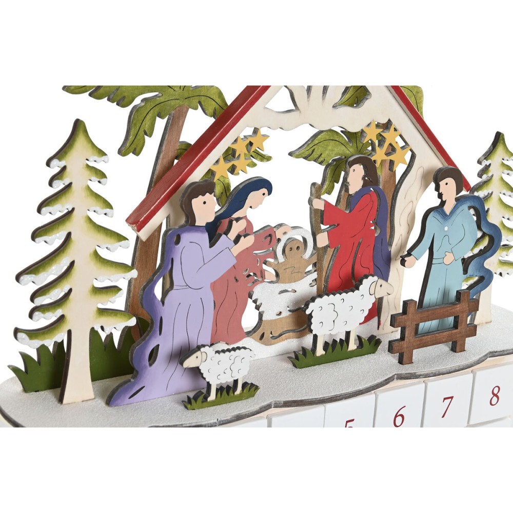 Calendrier de l’Avent DKD Home Decor Bois 34 x 8,5 x 36,5 cm (2 Unités)