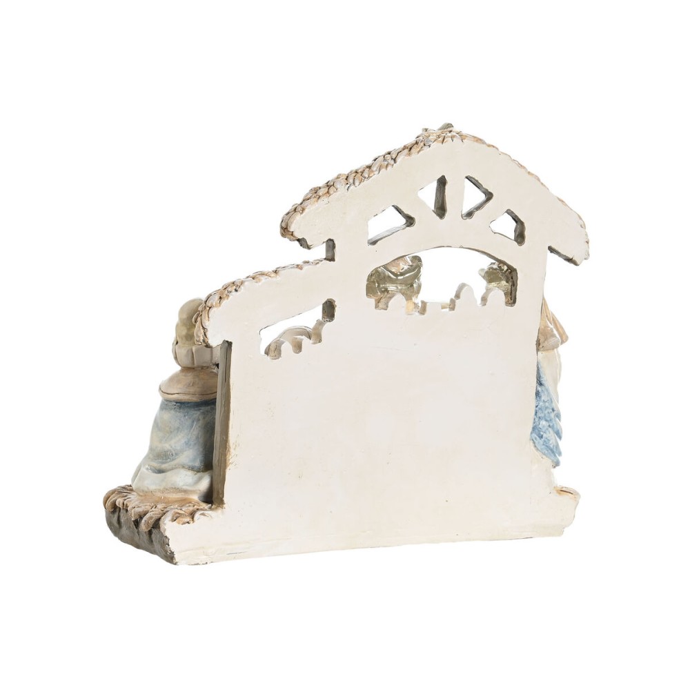 Weihnachtskrippe DKD Home Decor Blau Weiß Braun Harz 20 x 7 x 17,5 cm (2 Stück)