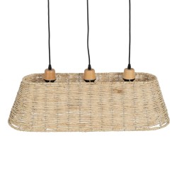 Suspension Noir Naturel Fer 220-240 V 77 x 27 x 92 cm