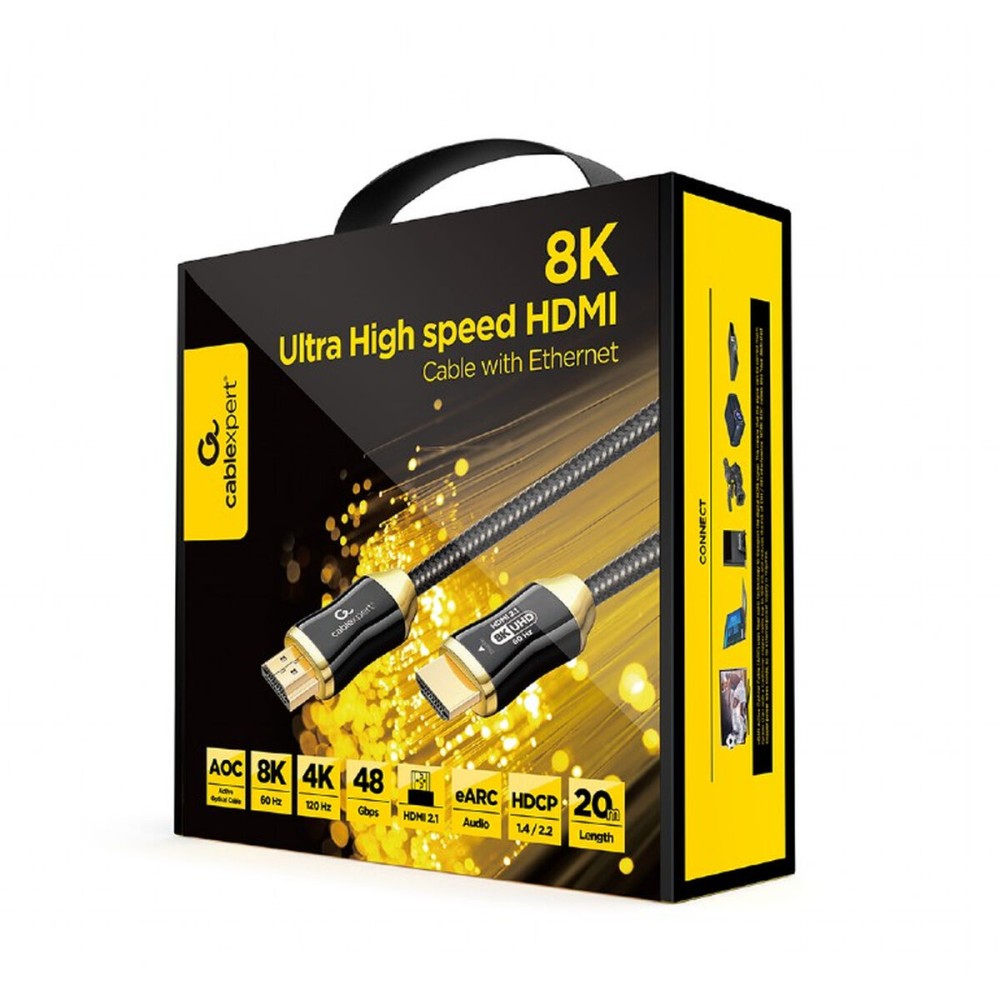 HDMI Kabel GEMBIRD CCBP-HDMI8K-AOC-20M Schwarz 20 m