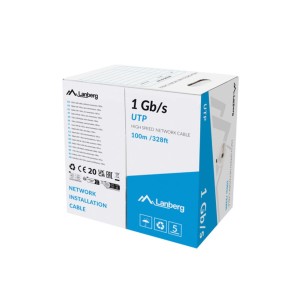 UTP starres Netzwerkkabel der Kategorie 6 Lanberg LCU6-10CC-0100-S Grau 100 m