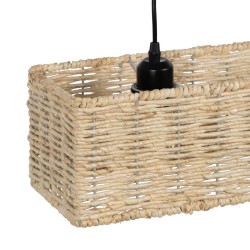 Suspension Noir Naturel Fer 220-240 V 88 x 17,5 x 65 cm