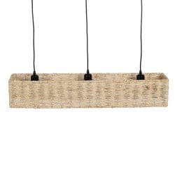 Suspension Noir Naturel Fer 220-240 V 88 x 17,5 x 65 cm