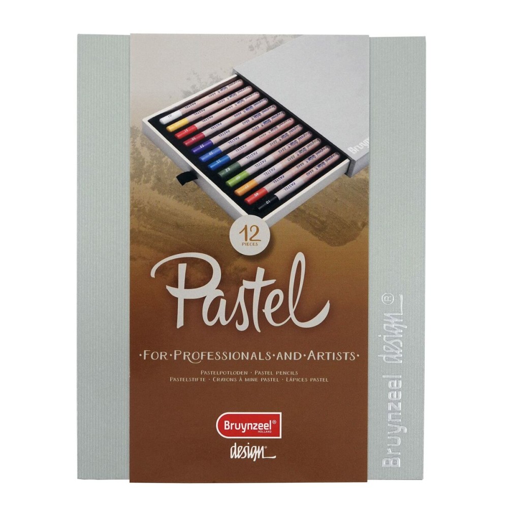 Crayon pastel Bruynzeel Design Coffret 12 Pièces Multicouleur