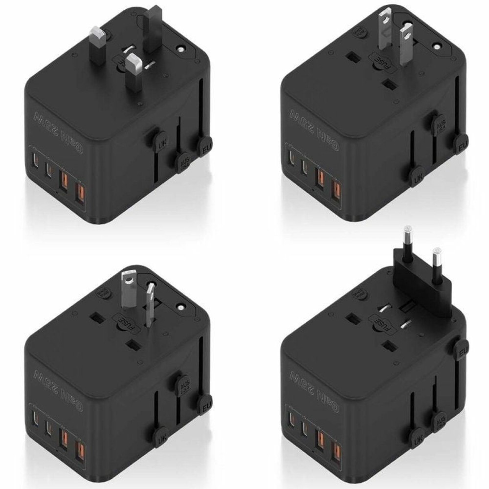 Wandladegerät Aisens ASPS-2A2C08-BK 25 W Schwarz