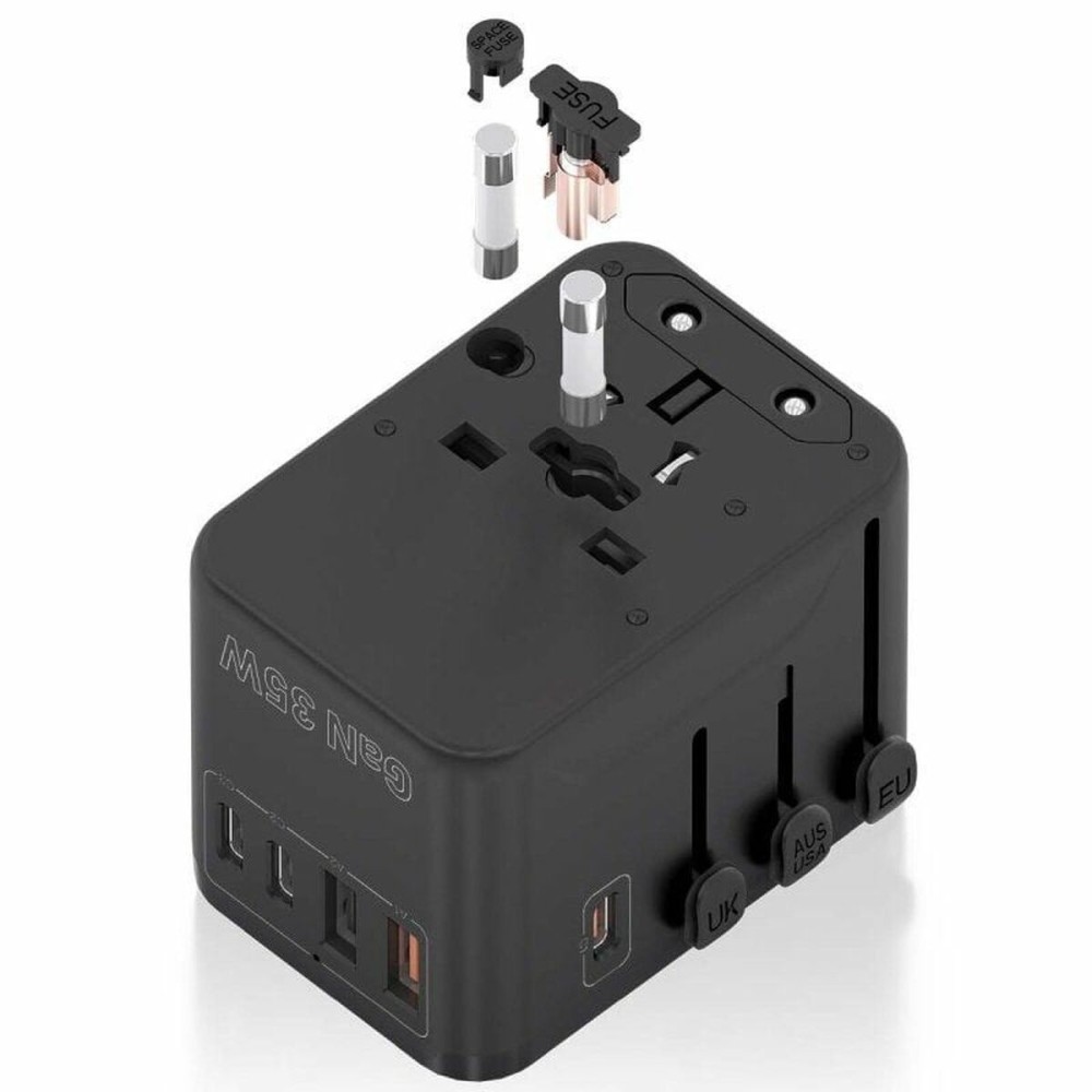 Wandladegerät Aisens ASPS-2A3C09-BK 35 W Schwarz