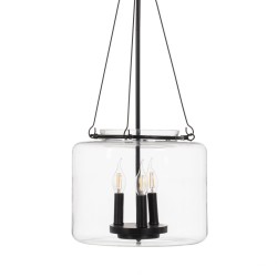 Suspension Noir Verre Fer 220-240 V 35 x 35 x 72 cm