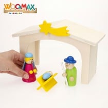 Weihnachtskrippe Woomax Holz plywood 23 x 16 x 11 cm (4 Stück)