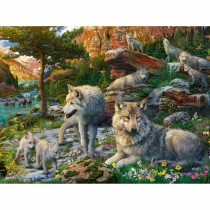 Puzzle Ravensburger Wolves in Spring