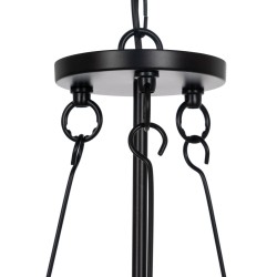 Suspension Noir Verre Fer 220-240 V 35 x 35 x 72 cm