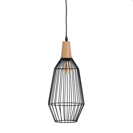 Ceiling Light Black Natural Wood Iron 220-240 V 20 x 19,5 cm