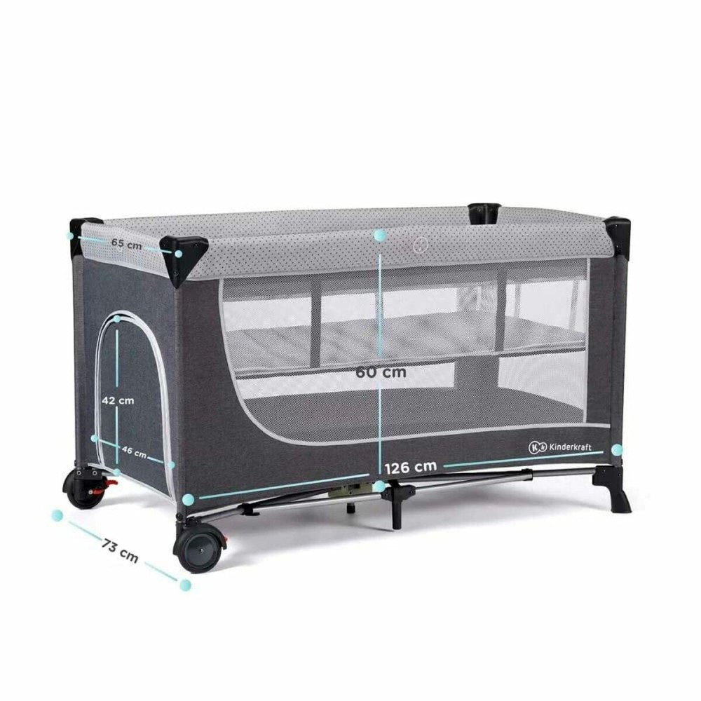Baby Crib Kinderkraft KCLEOD00GRY0000
